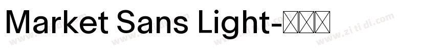 Market Sans Light字体转换